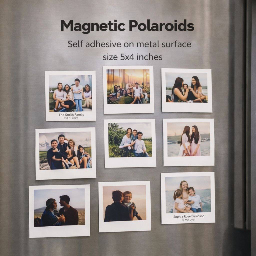 9 Pcs Magnetic Polaroids Combo